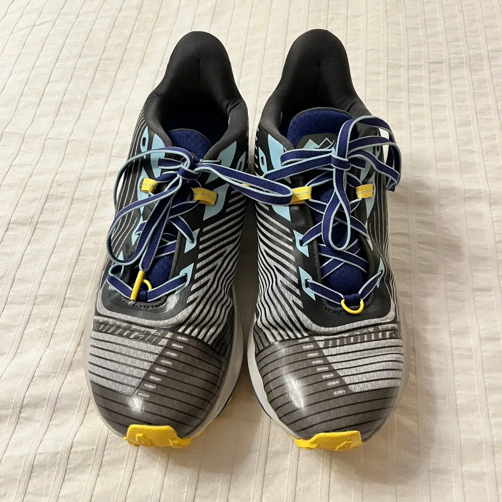 Columbia Montrail Trinity AG Womens Trail Running Shoes Gray Blue Yellow Sneaker